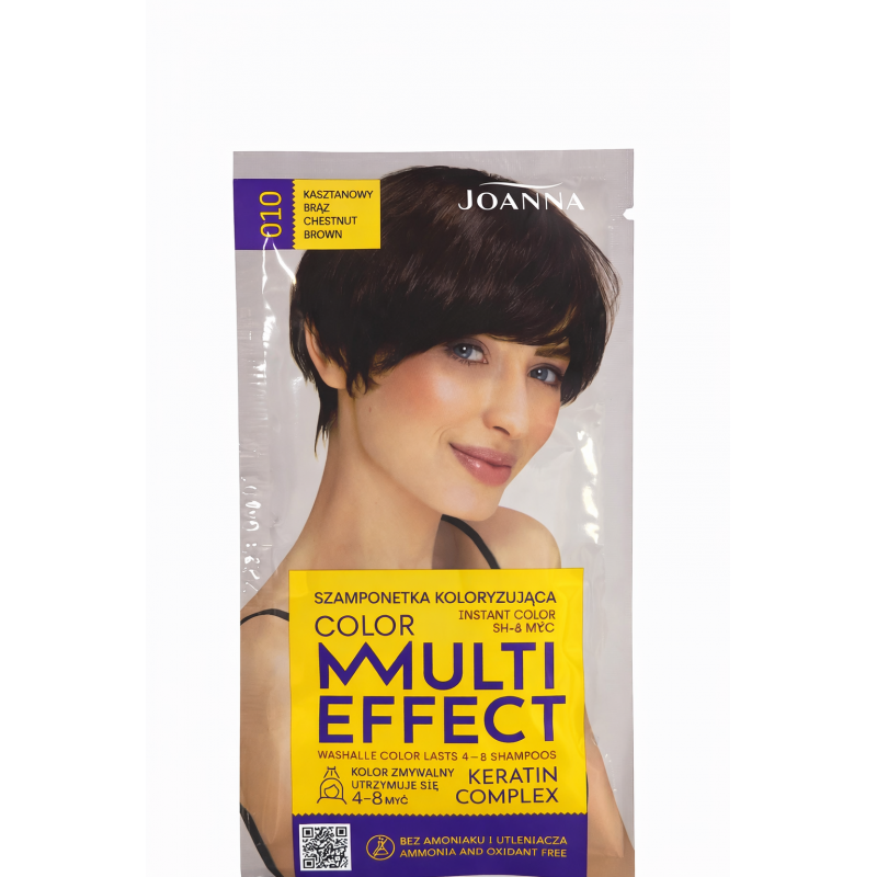 SASZETKA Joanna Szamponetka Multi Effect Color – Kasztanowy Brąz 010