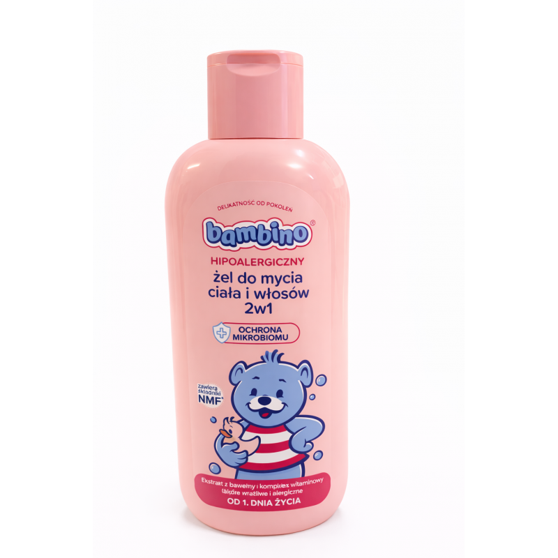 ŻEL DO WŁÓSÓW I CIAŁA HIPOALERGICZNY BAMBINO 2W1 - 400ML