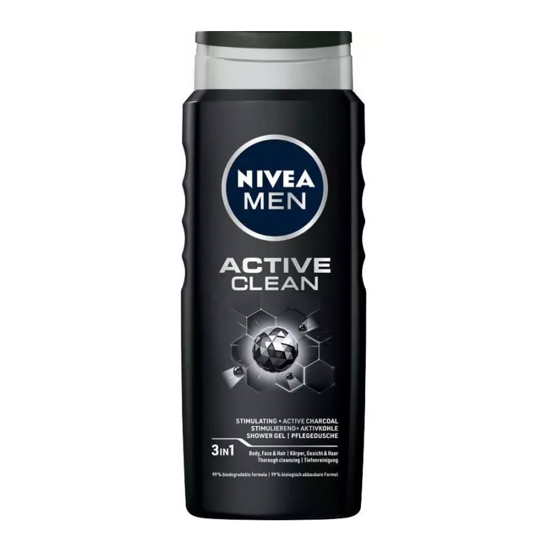 ŻEL POD PRYSZNIC NIVEA MEN ACTIVE CLEAN - 500ML