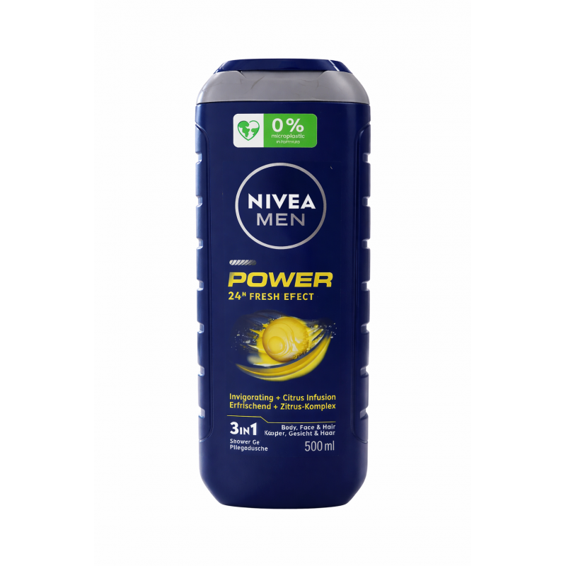 ŻEL POD PRYSZNIC NIVEA MEN POWER FRESH - 500ML