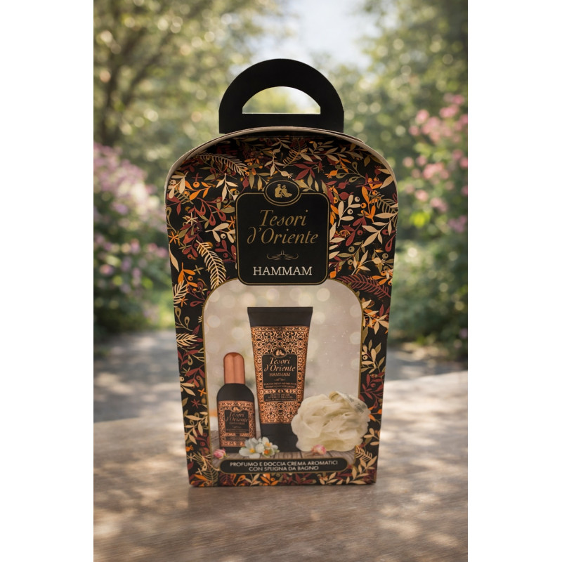 ZESTAW PREZENTOWY  Tesori d’Oriente - MYJKA KĄPIELOWA + ŻEL 250ML + PERFUMY 100ML