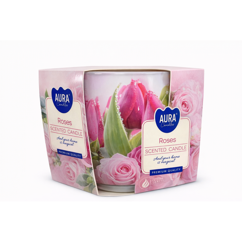 ŚWIECA ZAPACHOWA 100G KWIAT RÓŻY