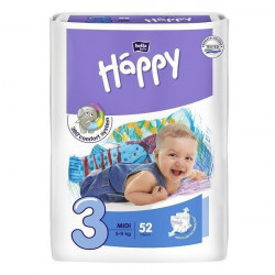 PIELUCHY HAPPY BELLA 3 MIDI 52SZT 5-9KG