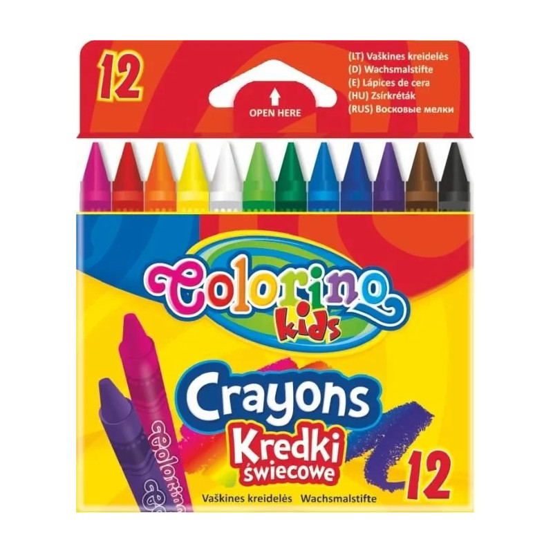 KREDKI ŚWIECOWE 12 KOL COLORINO
