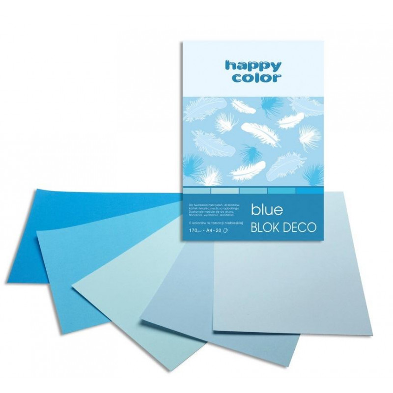 BLOK DECO A4/20 NIEBIESKI 170G HAPPY COLOR
