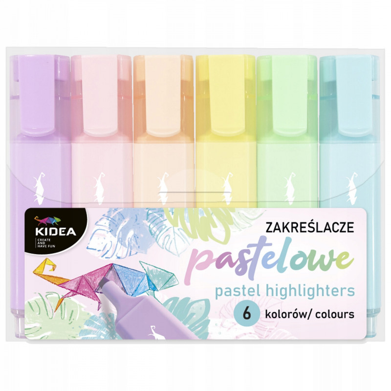 ZAKRESLACZ 6 KOL PASTEL KIDEA