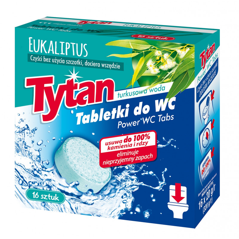 TABLETKI DO WC TYTAN 16SZT EUKALIPTUS