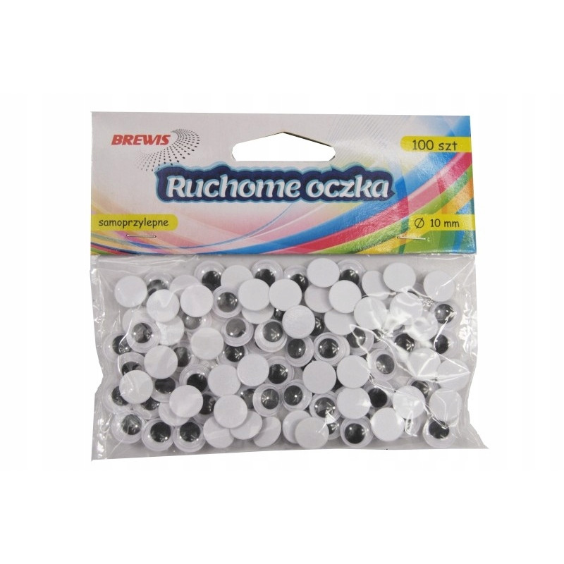 RUCHOME OCZKA 10MM 100SZT BREWIS
