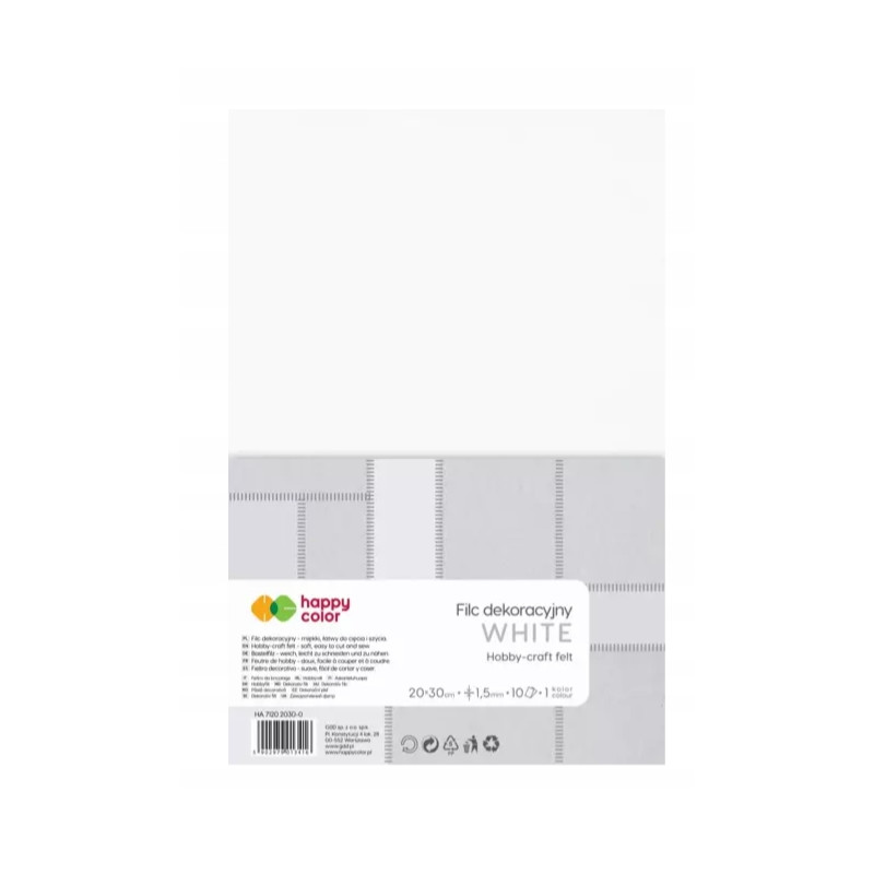 FILC DEKORACYJNY BIAŁY 1,5MM 10SZT