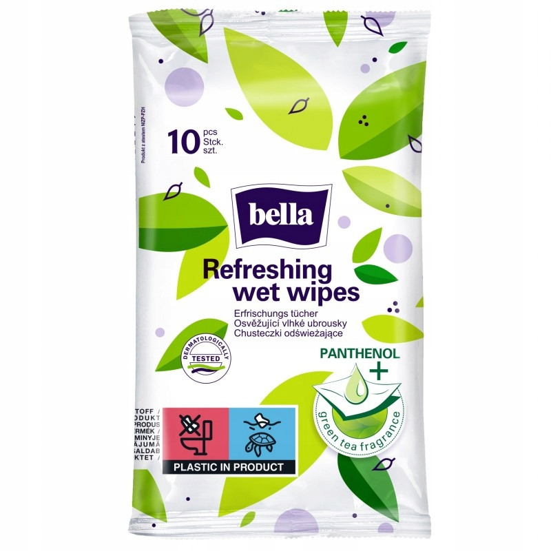 CHUSTECZKI NAW. ANTYB. BELLA GREEN 10SZT
