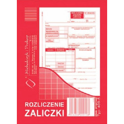 DRUK ROZLICZENIE ZALICZKI A6