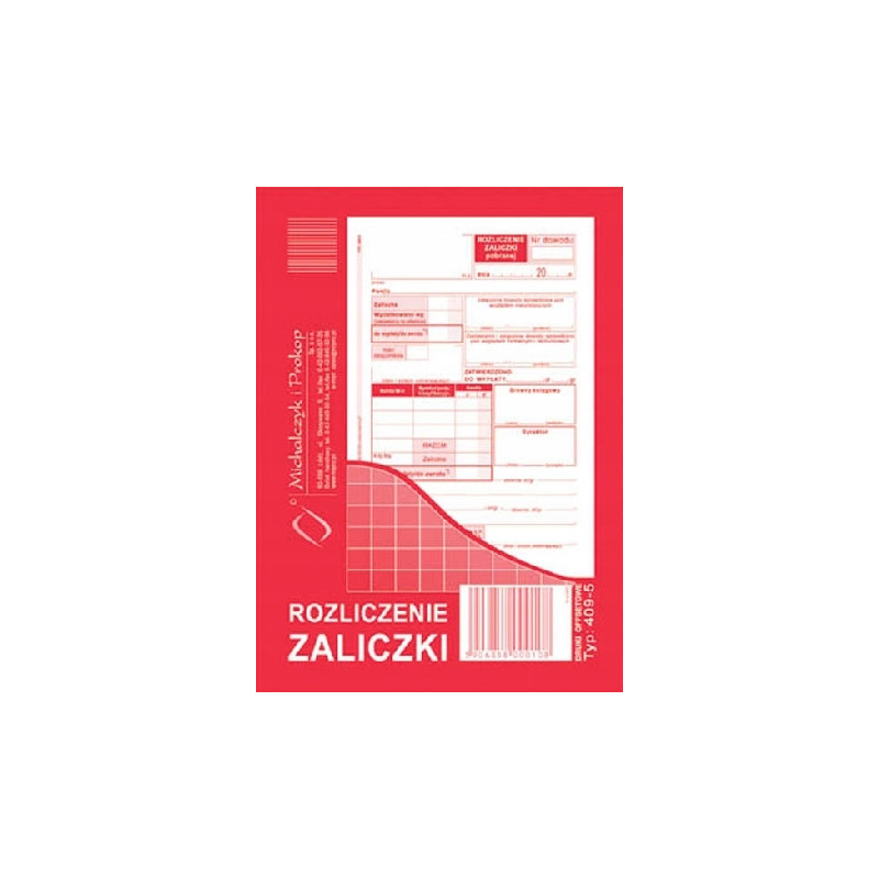 DRUK ROZLICZENIE ZALICZKI A6
