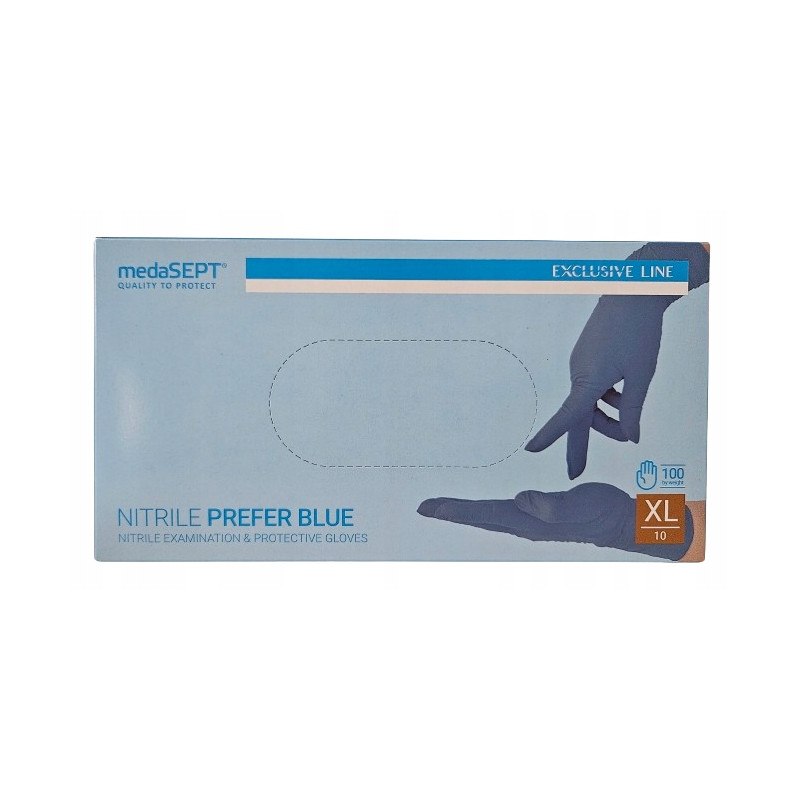 MedaSEPT Rękawice Nitrylowe Blue Preffer PF Exclusive Line 9-10 XL
