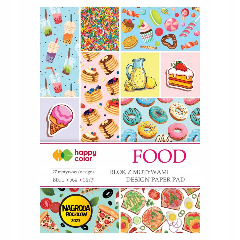BLOK KREAT A4/16K 27 MOTYW FOOD 80G HAPPY