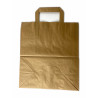 TOREBKA PAPIEROWA 32X16X42 80G BRAZOWA UCHO PŁASKIE