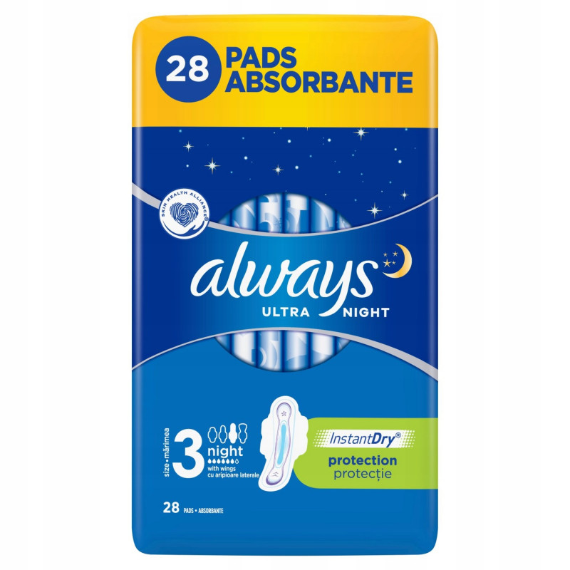Always Ultra Podpaski ze skrzydełkami Rozmiar 3 28szt Super Extra