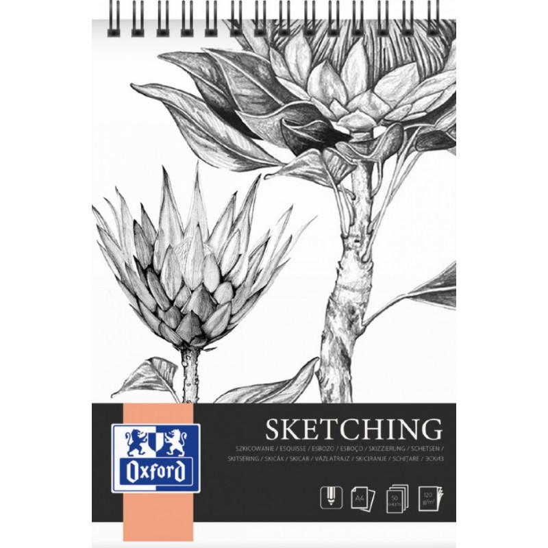 BLOK SZKICOWY ART A4/50K NA SPIRALI 120G OXFORD /30/