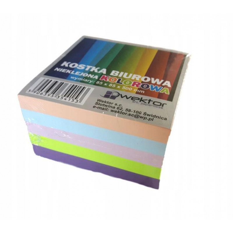 KOSTKA KOLOR NIEKLEJONA 85X85X70 W KUBIKU /18/ WEKTOR