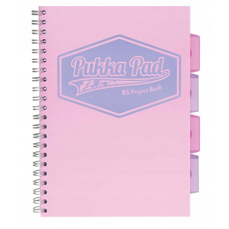 PUKKA PASTEL B5 PROJECT BOOK KRATKA RÓŻOWY