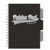 PUKKA PROJECT BOOK BLACK & GREY A5 KRATKA CZARNY 100K 80G