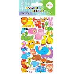 NAKLEJKI 3D PUFFY-ANIMALS,...