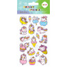 NAKLEJKI 3D PUFFY-UNICORNS,10x20cm, HAPPY COLOR