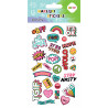 Naklejki 3D PUFFY-Funky Text, 10x20cm, Happy Color