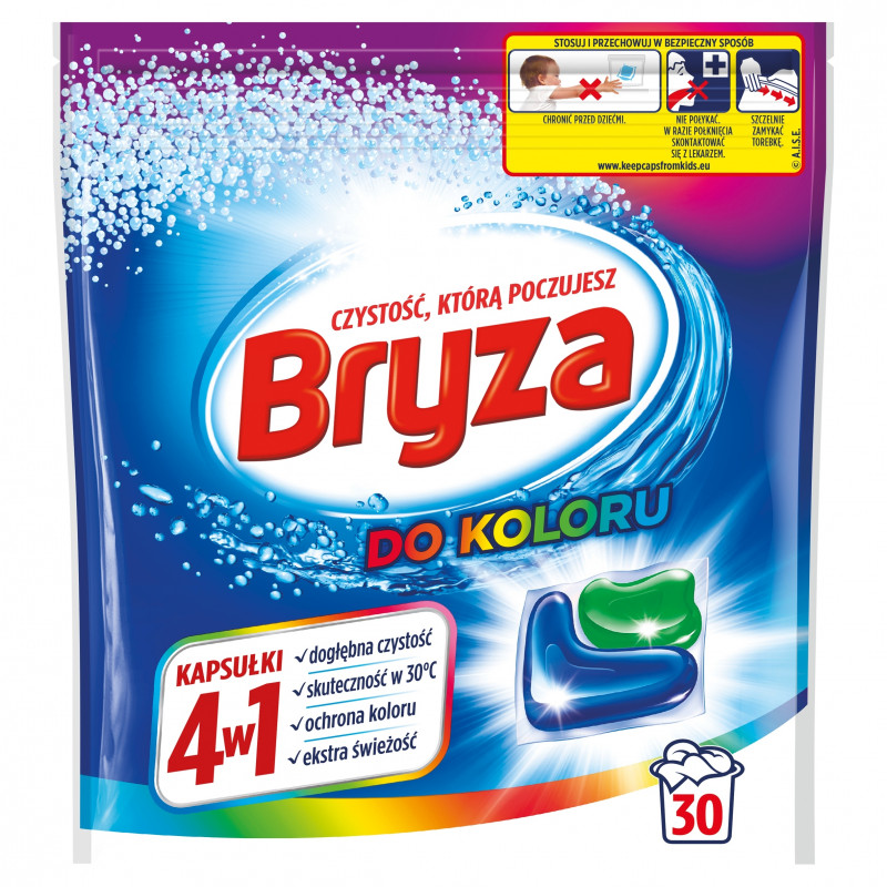 Kapsułki do prania Bryza 30szt 4w1 Kolor