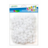 OZDOBA POMPON 120SZT BIEL 1CM