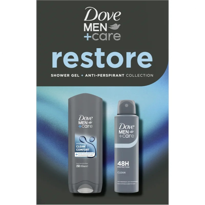 DOVE ZESTAW MEN ŻEL 250ML+DEO 150ML CLEAN COMFORT/6/