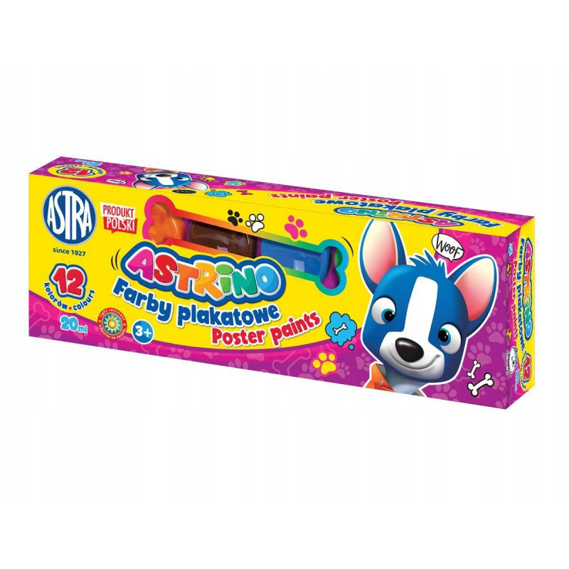 FARBY PLAKATOWE ASTRINO 12 KOLORÓW - 20 ML
