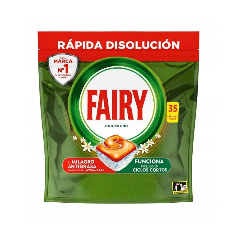 Fairy Kapsułki do zmywarki ORIGINAL  35szt 473g Todo en UNO Orange