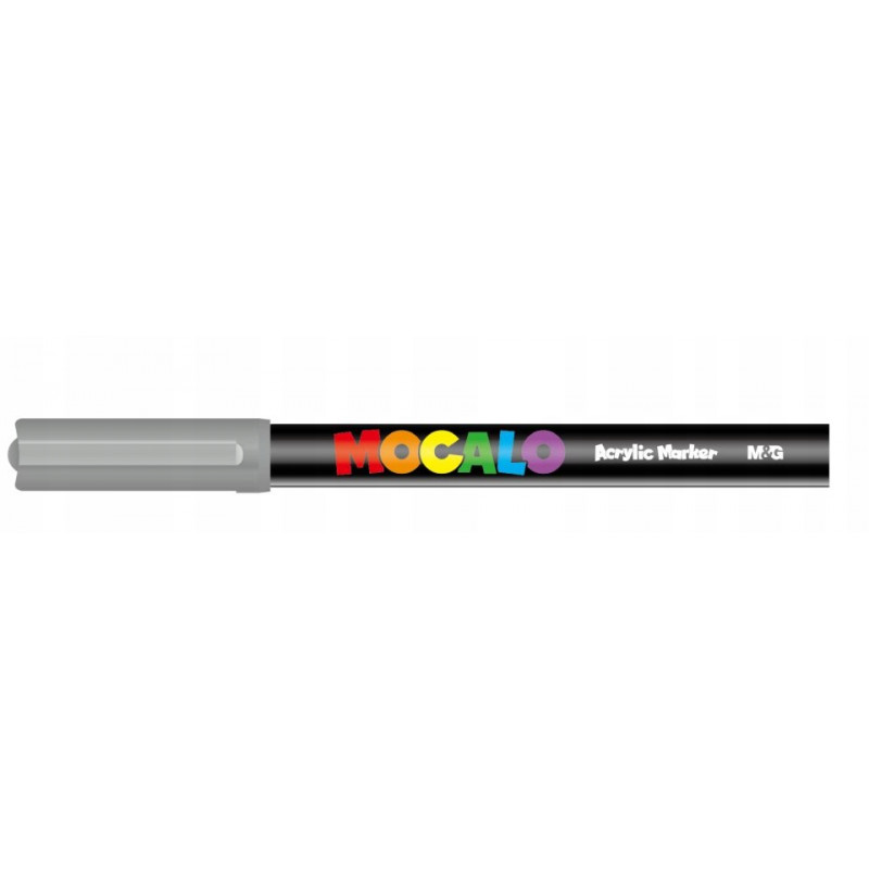 Marker akrylowy Mocalo 1mm srebrny 539, MG