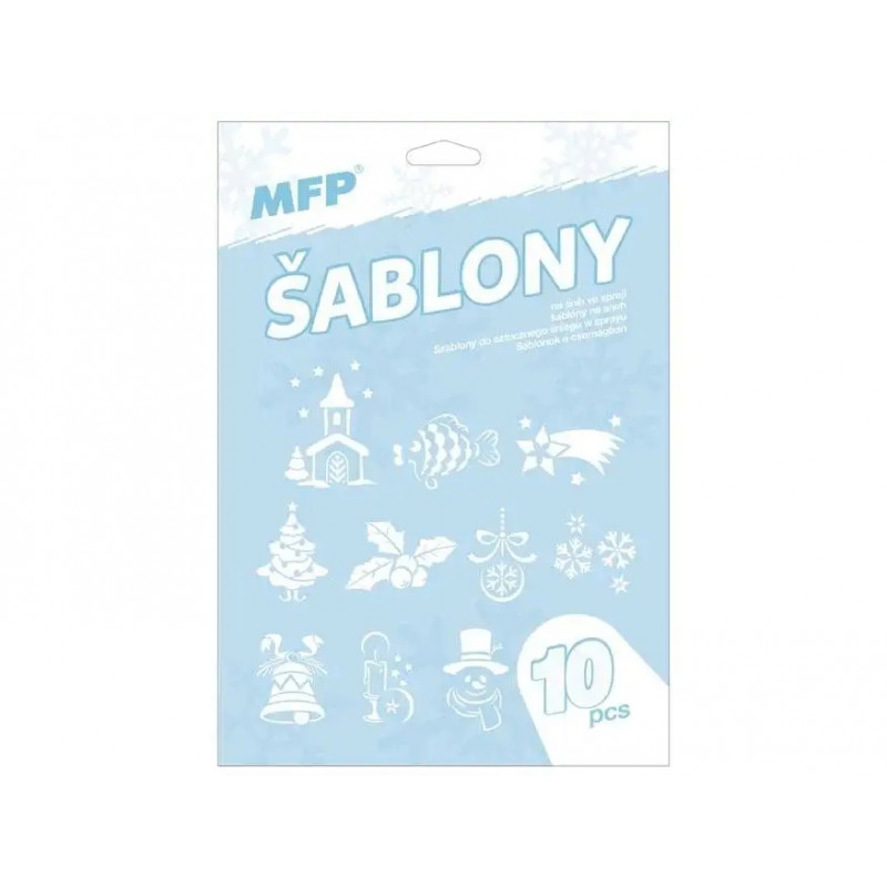 SZABLONY DO ŚNIEGU W SPRAY 10 MOTYWÓW